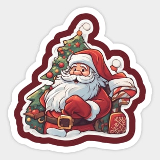 Christmas 2024 Santa Claus Design Sticker